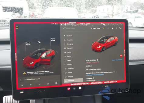2022 Tesla Model 3 Performance Dual Motor All-Wheel Drive z USA, uszkodzony, nr VIN 5YJ3E1EC8NF362061